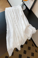 Real Shot Irregular Ruffled Pleated Skirt in White