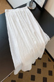 Real Shot Irregular Ruffled Pleated Skirt in White