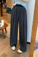 Charcoal Gray Drape Wide-Leg Suit Pants - Women 2025 Summer New High Waist Slim Casual Pants