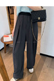Charcoal Gray Drape Wide-Leg Suit Pants - Women 2025 Summer New High Waist Slim Casual Pants