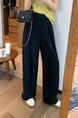 Black Drape Wide-Leg Suit Pants - Women 2025 Summer New High Waist Slim Casual Pants
