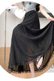 Real Shot 2025 Summer Black Lace Skirt - Women's High Waist Dropping A-Line Umbrella Skirt