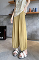 Real Shot Khaki Ice Silk Quick-Drying Loose Soft Pants - Women's Cropped Pants Summer Thin Type Sunscreen Cool Pants