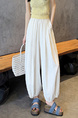 Real Shot White Ice Silk Quick-Drying Loose Soft Pants - Women's Cropped Pants Summer Thin Type Sunscreen Cool Pants Lazy Small Bloomers
