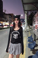 In Stock Black and White Checkered Bud Skirt - Women's 2025 Summer New High Waist Slimming Small A-Line Bubble Skirt