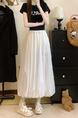 Plus Size in Stock Summer New Design Sense Solid Color Bubble Skirt Long Dress A-line High Waist Slimming Skirt All-Matching Women - White