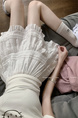 Real Shot Real Price Ballet Style White Elastic Waist Tiered Skirt Women's New Small Puff Short Skirt