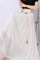 Real Shot Retro Cotton and Linen Skirt for Women 2025 Summer High Waist Slimming Drape A-line Large Hem Umbrella Skirt Pleated Dress in Ivory.
