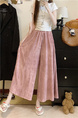 Plus Size Hot Sale Quality Tie-Dyed Ice Silk Culottes in Soft Pink - Women's Summer Thin Loose Wide Leg Pants Drape Casual Wide-Leg Skort