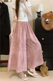 Plus Size Hot Sale Quality Tie-Dyed Ice Silk Culottes in Soft Pink - Women's Summer Thin Loose Wide Leg Pants Drape Casual Wide-Leg Skort