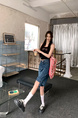 Real Shot Cost-Effective Summer New Fifth Jeans - Women's Retro Washed Dark Blue Loose Straight Casual Pirate Shorts