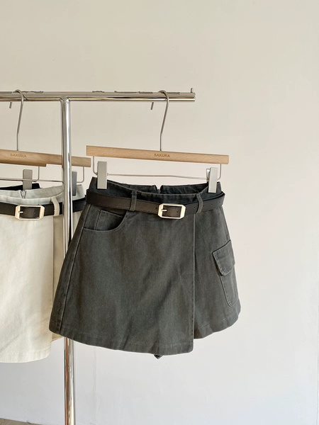 Dark Green Distressed High Waist Irregular Jeans Skirt – Women's Summer A-Line Design