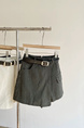 Dark Green Distressed High Waist Irregular Jeans Skirt – Women's Summer A-Line Design