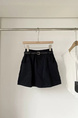 Black Korean Style High Waist Slimming Loose Pocket Hip Skirt with Belt