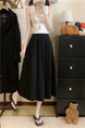 Large Size Spot Skirt Spring and Summer Korean Version Ins High Waist Slim Medium and Long Drape Pleated in Black
