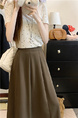 Large Size Spot Skirt Spring and Summer Korean Version Ins High Waist Slim Medium and Long Drape Pleated in Olive Green