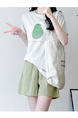 Khaki Cargo Shorts Women's Summer Thin New High Waist Casual Wide Leg Small Sports Shorts in Olive Green