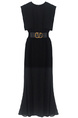 Black Real Shot of Commuting Temperament Niche Design Slim High Waist Slim Medium and Long Sexy Chiffon Fishtail Dress