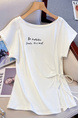 Real Shot 2025 Summer New Design Sense Tight Waist Thin Strap Korean Style Small Shoulder Short Sleeve Split Chic Top - White
