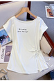 Real Shot 2025 Summer New Design Sense Tight Waist Thin Strap Korean Style Small Shoulder Short Sleeve Split Chic Top - White