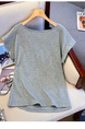 Real Shot 2025 Summer New Design Sense Tight Waist Thin Strap Korean Style Small Shoulder Short Sleeve Split Chic Top - Gray