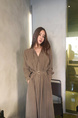 Super Fairy Elegant Long Dress with Belt - Light Blue