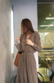 Super Fairy Elegant Long Dress with Belt - Light Blue
