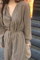 Super Fairy Elegant Long Dress with Belt - Light Blue