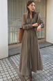 Super Fairy Elegant Long Dress with Belt - Light Blue