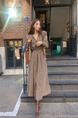 Super Fairy Elegant Long Dress with Belt - Light Blue