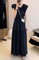 High-Grade Temperament Puff Sleeve Dress Female 2025 Summer New Korean Style Fashion High Waist Small Size A-Line Skirt - Black