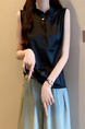 Real Shot Wholesale Price 2025 Summer New Style Temperament Wood Ear Edge Stand Collar French Ruffle Collar Sleeveless Shirt Vest in Black