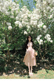 Bigking Daikin Nice Holiday Pink Sling Dress Women's Summer V-neck Tight Waist Fishbone Dress in Light Pink