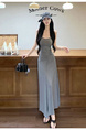 2025 Summer New Twist Design Sense Inspirational Design Slimming Knitted Sling Dress Women's Chest Pad Slimming Dress in Gray
