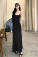 2025 Summer New Twist Design Sense Inspirational Design Slimming Knitted Sling Dress Women's Chest Pad Slimming Dress in Black