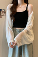 Real Shot Wholesale Price 2025 Summer New Korean Style Solid Color Breathable Cardigan Sunscreen Small Jacket Tops for Women in White