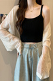 Real Shot Wholesale Price 2025 Summer New Korean Style Solid Color Breathable Cardigan Sunscreen Small Jacket Tops for Women in White