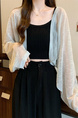 Real Shot Wholesale Price 2025 Summer New Korean Style Solid Color Breathable Cardigan Sunscreen Small Jacket Tops for Women in Light Gray