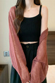 Real Shot Wholesale Price 2025 Summer New Korean Style Solid Color Breathable Cardigan Sunscreen Small Jacket Tops for Women in Rust Red