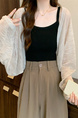 Real Shot Wholesale Price 2025 Summer New Korean Style Solid Color Breathable Cardigan Sunscreen Small Jacket Tops for Women in Light Beige