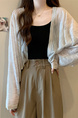 Real Shot Wholesale Price 2025 Summer New Korean Style Solid Color Breathable Cardigan Sunscreen Small Jacket Tops for Women in Light Beige