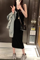 Black Vest Dress Women's Summer 2025 New Korean Style Retro Design Long Skirt Temperament Waist-Controlled Skirt