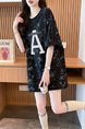 Real Shot of Douyin Quality/Pure Cotton/Back Collar/Loose Mid-Length Tie-Dye Fashion Top for Women in Black