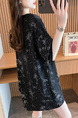Real Shot of Douyin Quality/Pure Cotton/Back Collar/Loose Mid-Length Tie-Dye Fashion Top for Women in Black