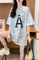 Real Shot of Douyin Quality/Pure Cotton/Back Collar/Loose Mid-Length Tie-Dye Fashion Top for Women in Light Blue