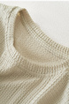 Women's Fashionable Slim-Fit Top with Sleeves T-shirt Knitwear Summer New Holiday in Light Beige