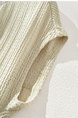 Women's Fashionable Slim-Fit Top with Sleeves T-shirt Knitwear Summer New Holiday in Light Beige