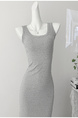 Real Shot French Gray Vest Dress Women's Summer New Small Waist Slimming Temperament Hot Girl Dress in Light Gray
