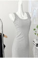 Real Shot French Gray Vest Dress Women's Summer New Small Waist Slimming Temperament Hot Girl Dress in Light Gray