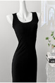 Real Shot French Gray Vest Dress Women's Summer New Small Waist Slimming Temperament Hot Girl Dress in Black